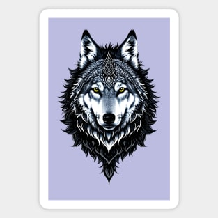 Mystical Wolf . The Spirit of the Wild. Ai generated. Magnet